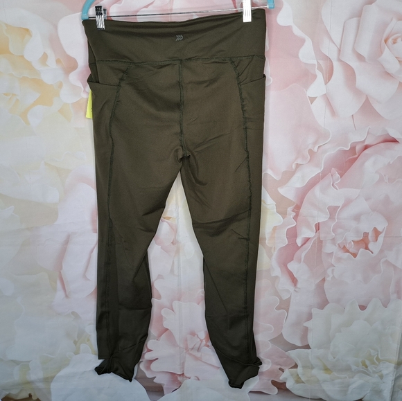 NWT All In Motion Simplicity Twist High Rise Leggings in Olive Green - Picture 3 of 11